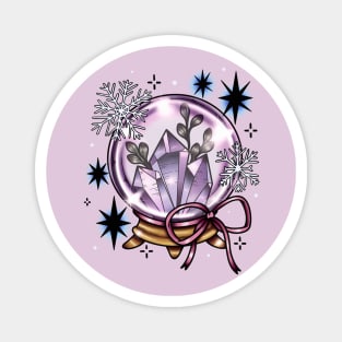 Winter Crystal Ball Magnet